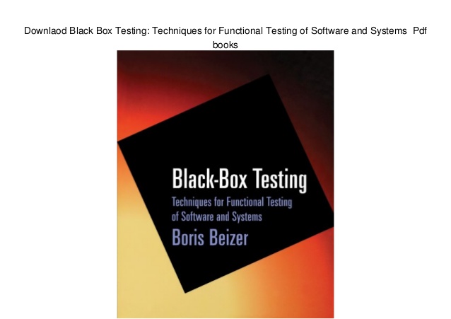 software testing techniques by boris beizer second edition pdf free download